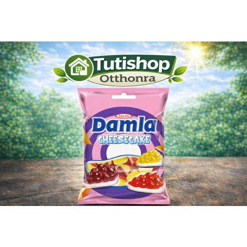 Damla cheesecake 80g Vegyes gyümölcsízű sajttorta formájú gumicukorka