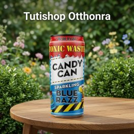   Candy Can Toxic Waste Blue Razz Energy Drink 330ml Savanyú Kék Málna Ízű Szénsavas Cukorkás Energiaital