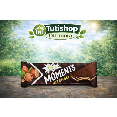 Moments INTENSO félig mártott ostya 40g Mogyorós (70% krémes töltelék)