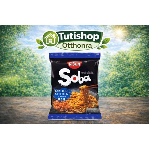Nissin Soba instant tészta búzalisztből 110g Yakitori csirke ízű szósszal