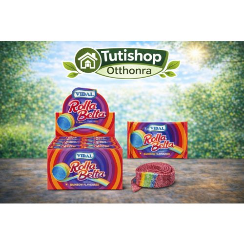 Vidal roller gumicukor 19g Rainbow, eper ízű