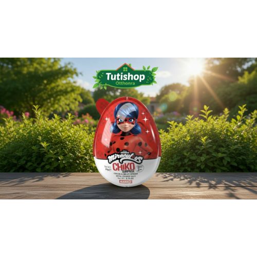 Miraculous-Katicabogár Chiko meglepetéstojás gabona gömbök fehércsokis mogyorókrémben 20gr