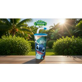 Stitch szívószálas pohár csokis keksszel 10gr