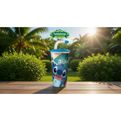 Stitch szívószálas pohár csokis keksszel 10gr
