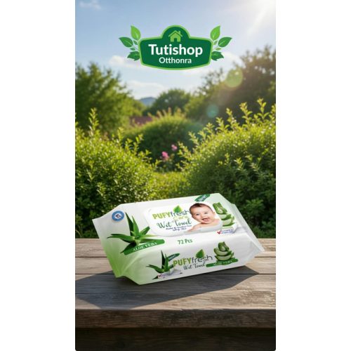 Lara baby soft Aloe Vera 120db-os Nedves törlőkendő, műanyag visszazárható fedéllel, alkohol és parabén mentes