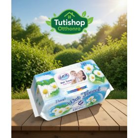   Lara baby soft Chamomile Breeze 120db-os Nedves törlőkendő, műanyag visszazárható fedéllel, alkohol és parabén mentes