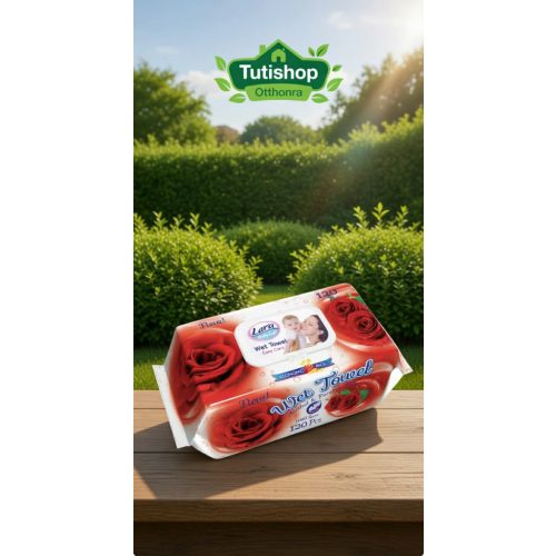 Lara baby soft Wild rose 120db-os Nedves törlőkendő, műanyagvisszazárható fedéllel, alkohol és parabén mentes