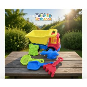 Homokozó játékszett dömperrel hálóban