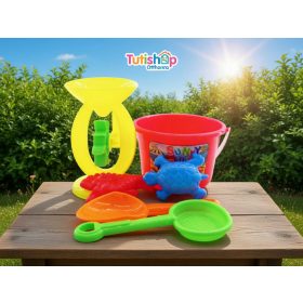 Homokozó szett malommal és szitás kanállal 6 db/szett