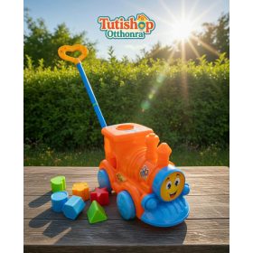 Mozdony tologatós formadobálós játék