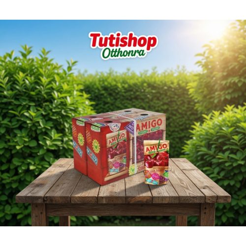Amigó 200ML Szívószálas Meggy
