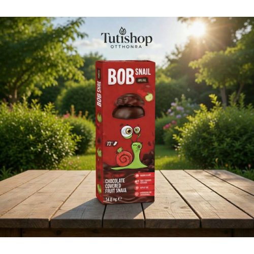 Bob-Snail Gyümölcs snack étcsokoládéban alma-meggy 30g